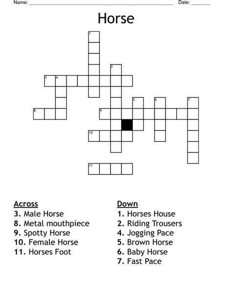 harness racing horse crossword clue